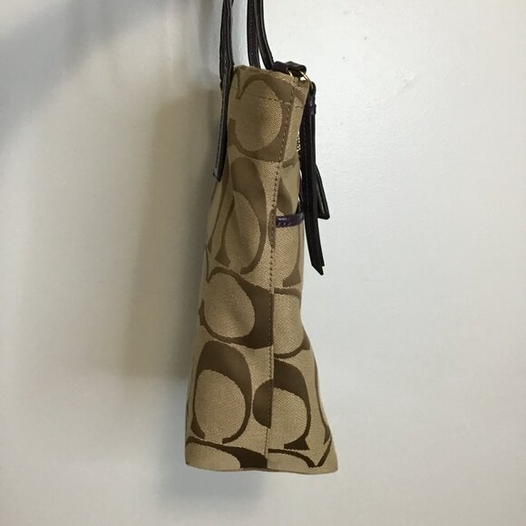 Coach Signature Stripe Tote - Picture 6 of 8